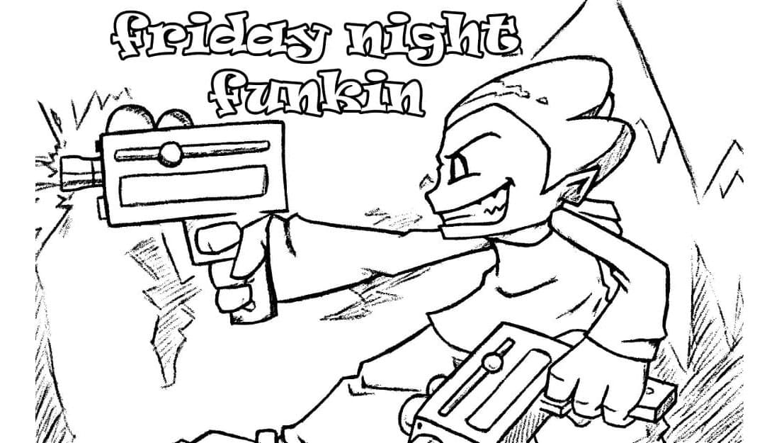 Friday Night Funkin Groove Clash Coloring Page