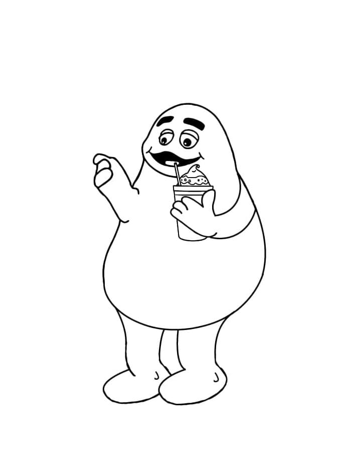 Friendly frown Grimace Coloring Page