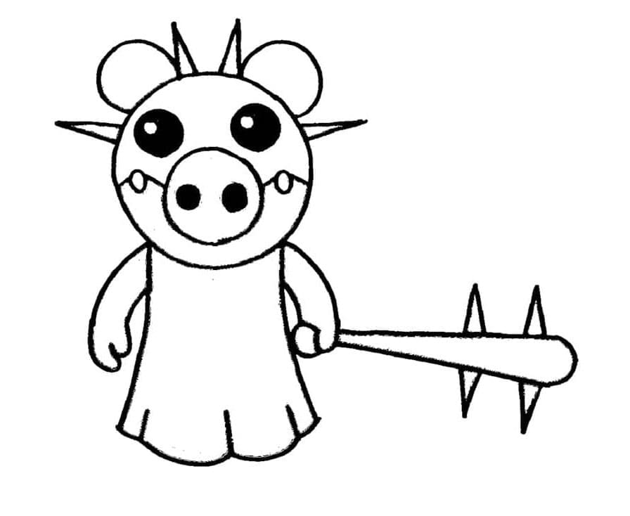 Frosty Piggy Coloring Page