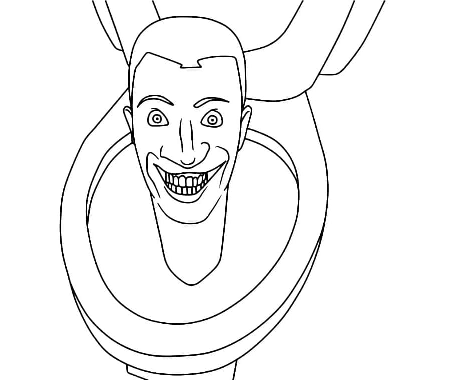 G-Man Skibidi Toilet Free For Kids Coloring Page