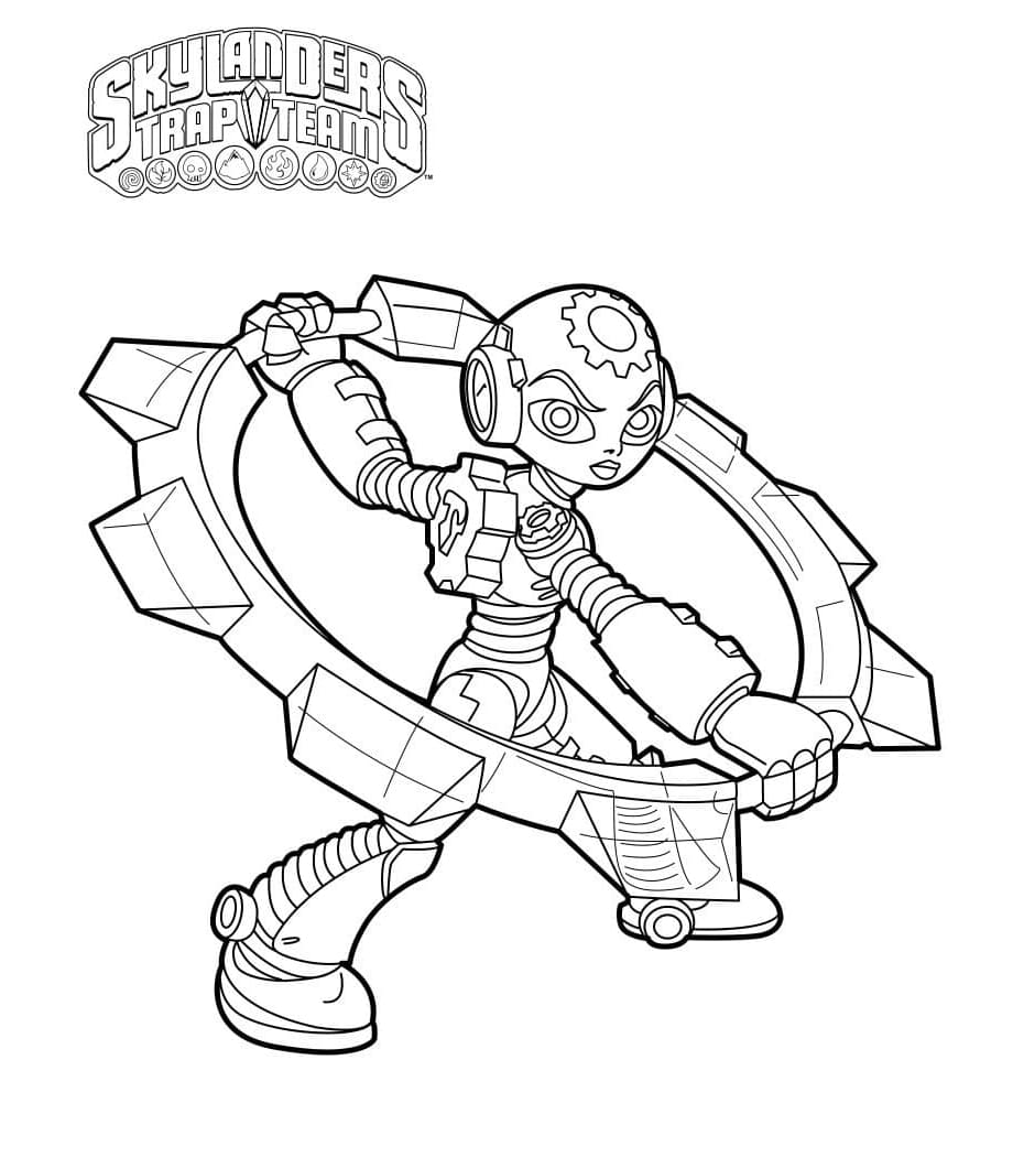 Gearshift Skylanders Free Coloring Page