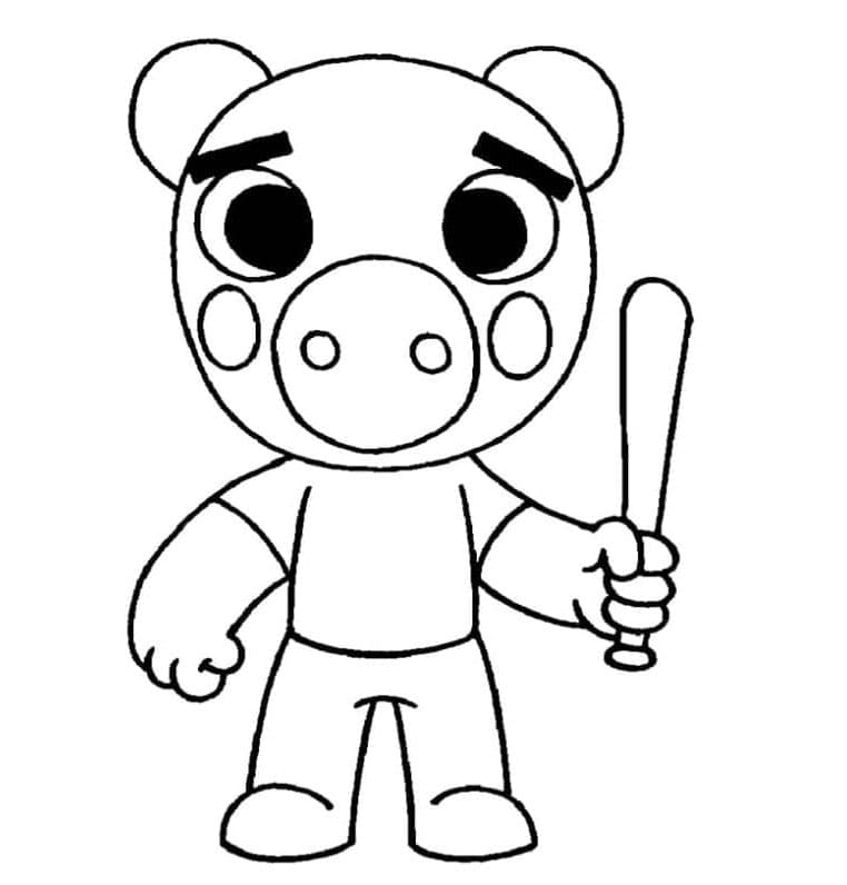 Georgie Costume in Piggy Roblox Coloring Page