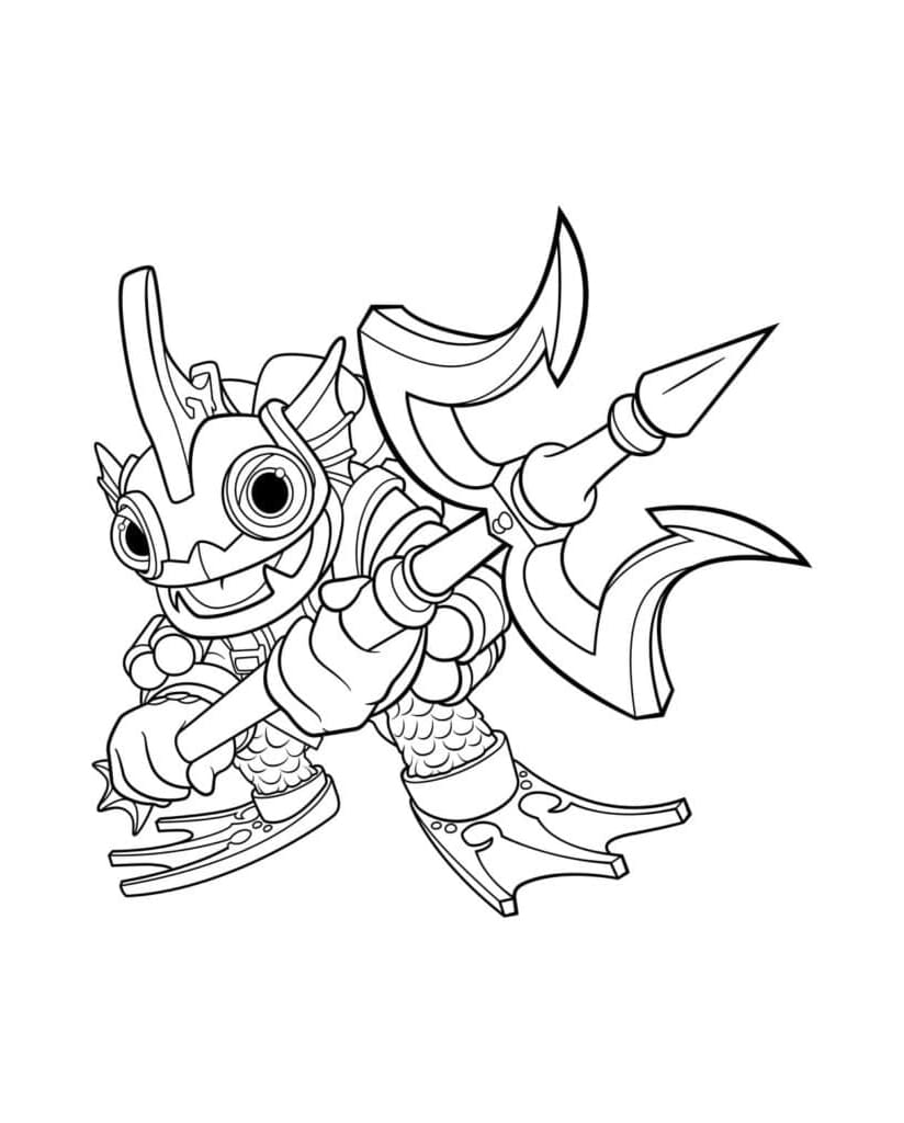 Gill Grunt Skylanders Free Coloring Page