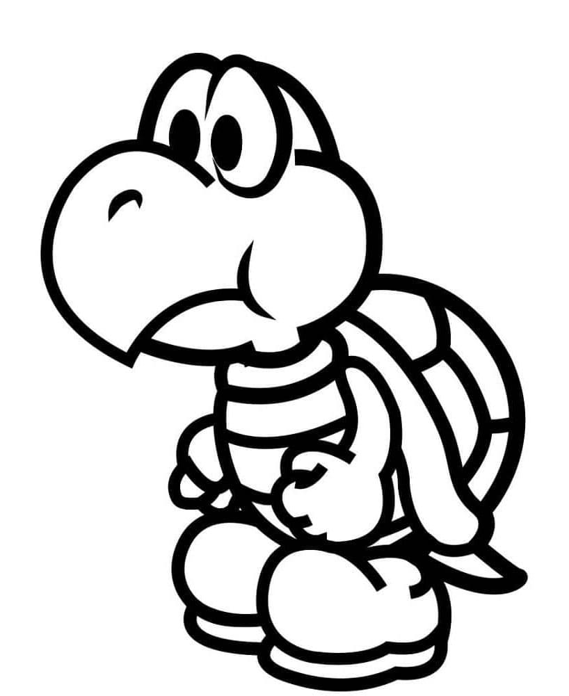 Gloomy Koopa Coloring Page