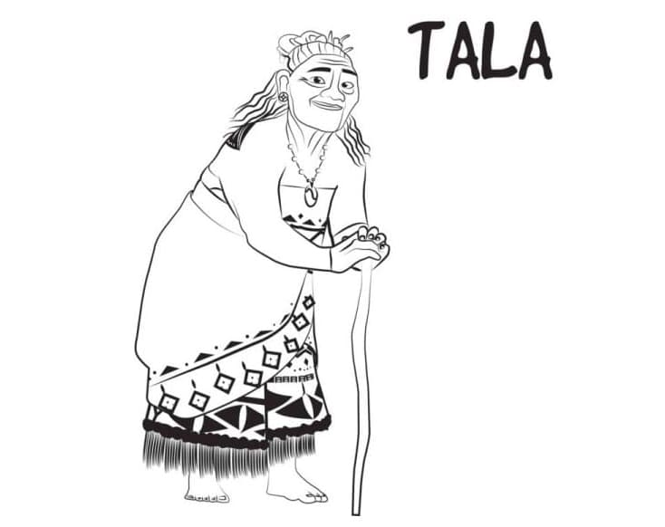 Gramma Tala Free Printable Coloring Page