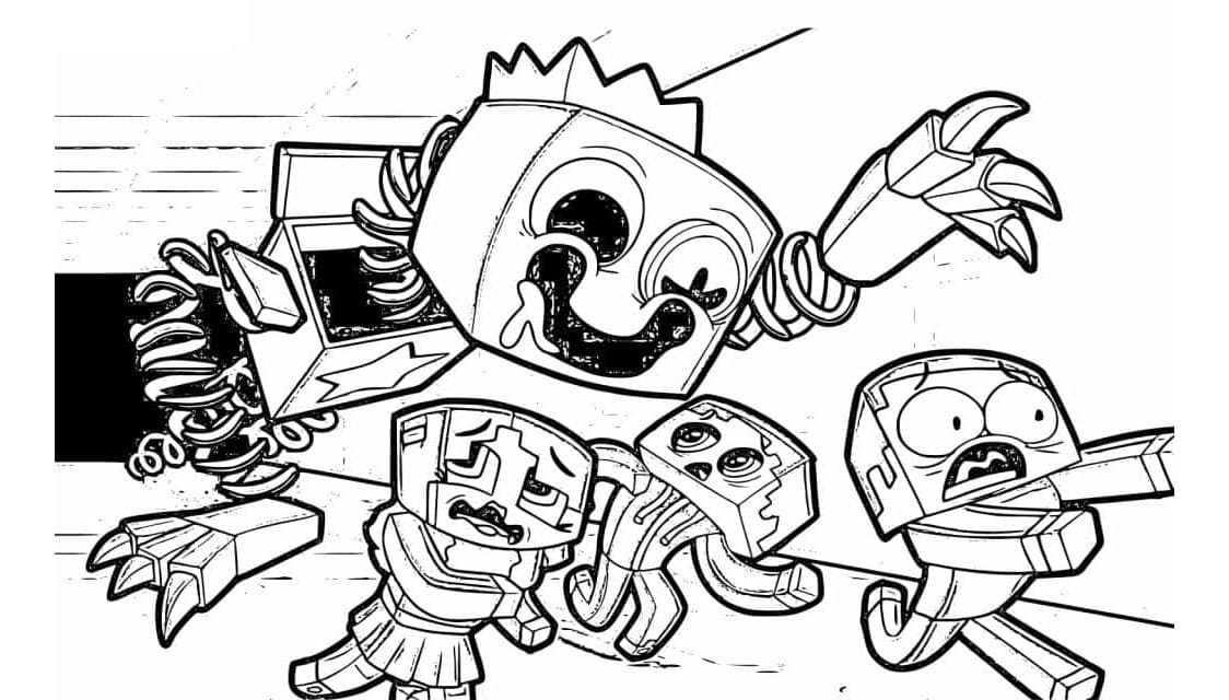 Gratis Boxy Boo Sketch Coloring Page