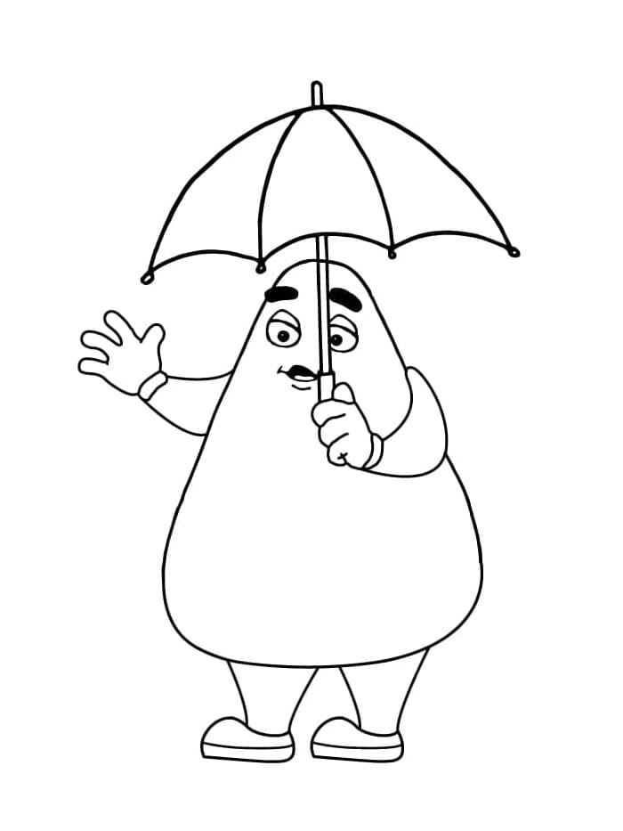 Grimace Gratis Coloring Page