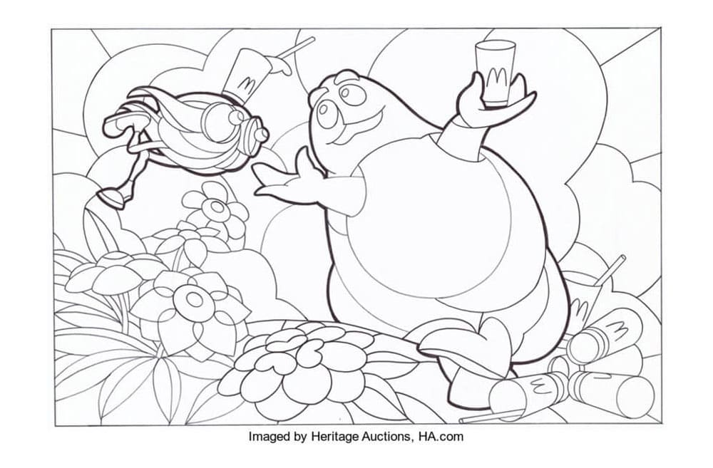 Grimace from McDonald's brand Coloring Page