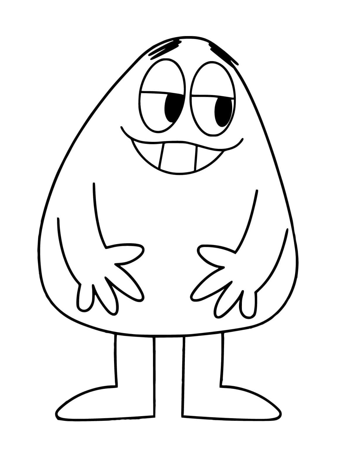 Grimace with a Smile Coloring Page