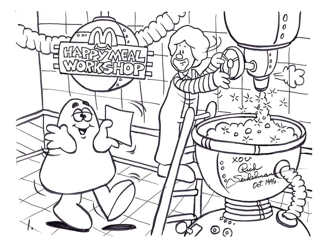 Grimace's Sweet Portrait Coloring Page