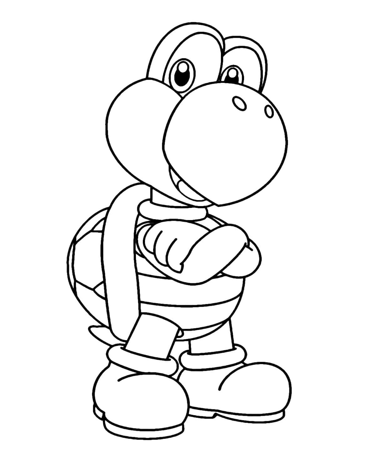 Grinning Koopa Coloring Page