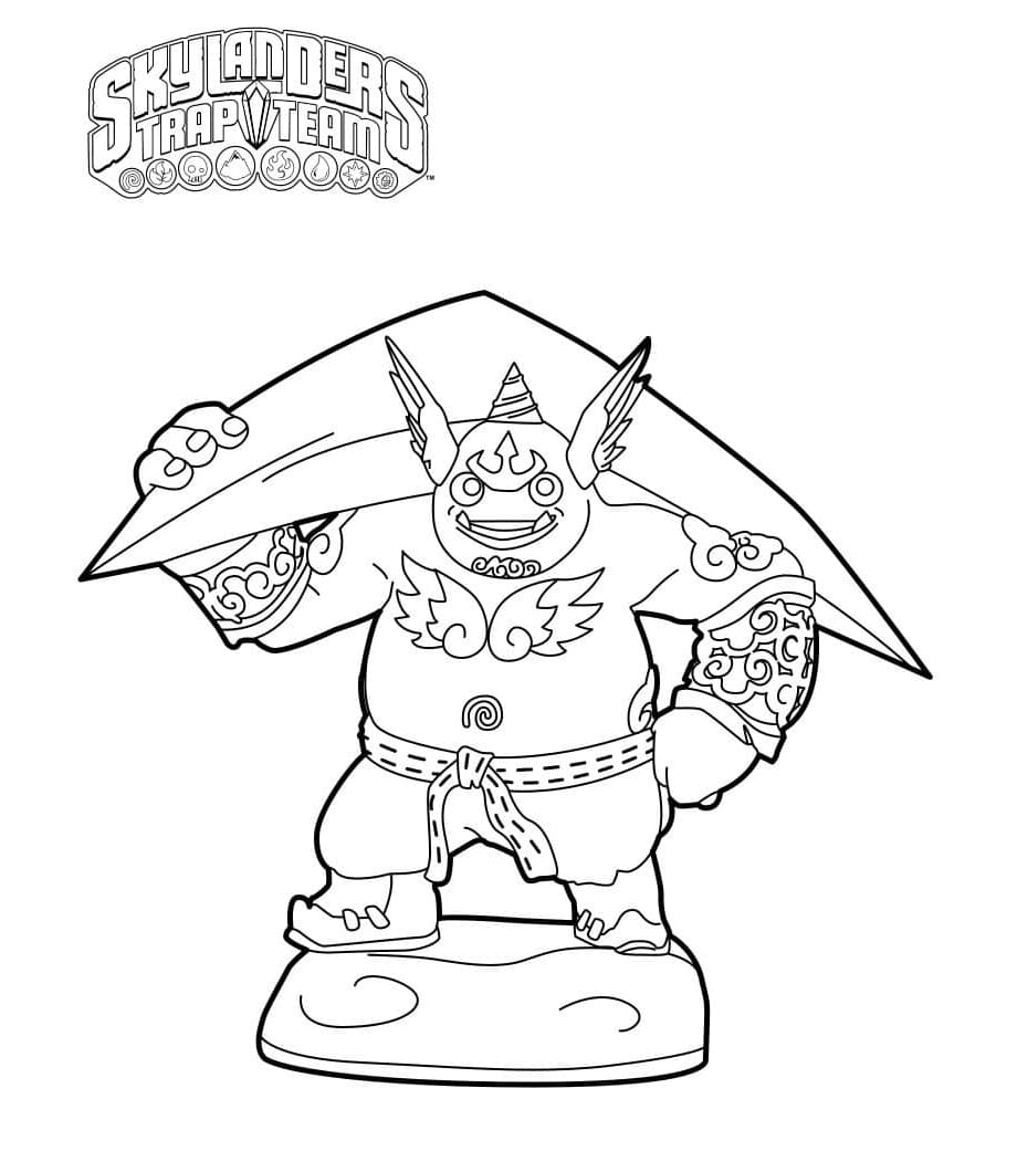 Gusto Skylanders Free For Kids Coloring Page