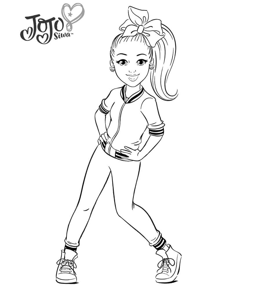 Happy Jojo Siwa Sunshine and Smiles Coloring Page