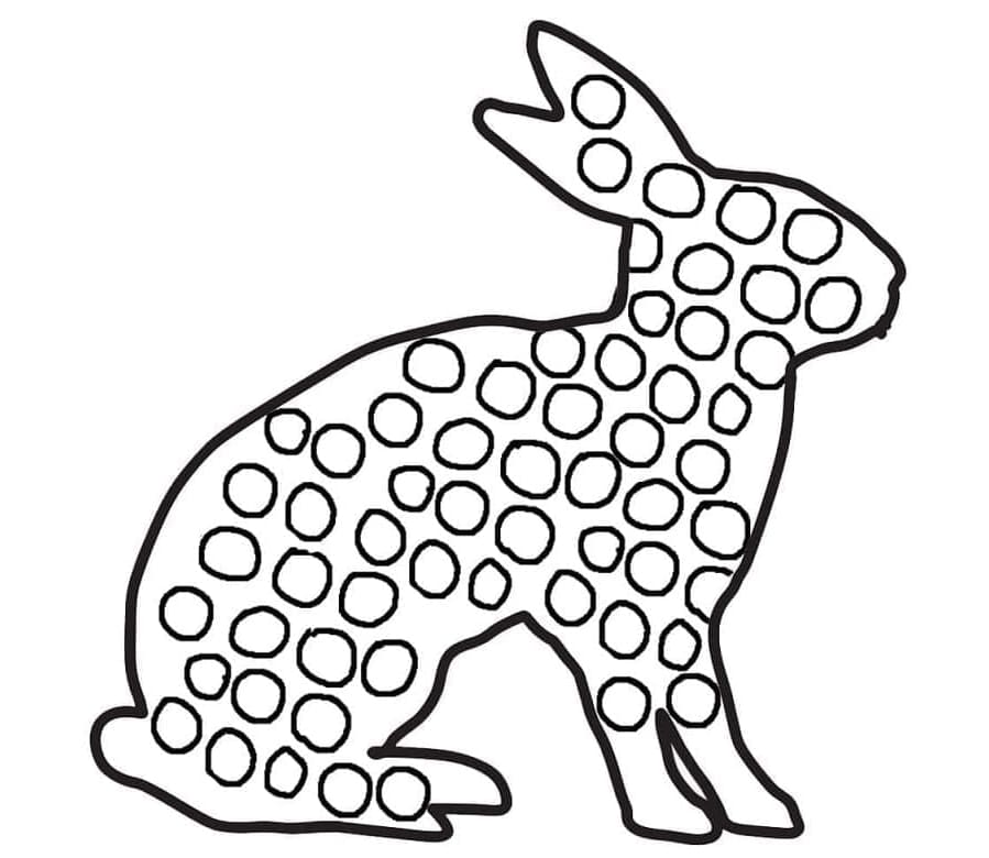 Hare Pop It Coloring Page