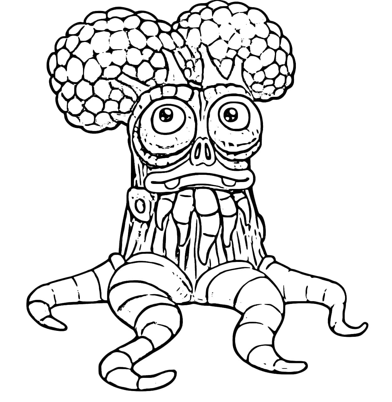 Hipster Oaktopus from My Singing Monsters Coloring Page