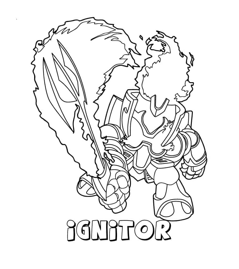 Ignitor Skylanders Free For Kids Coloring Page