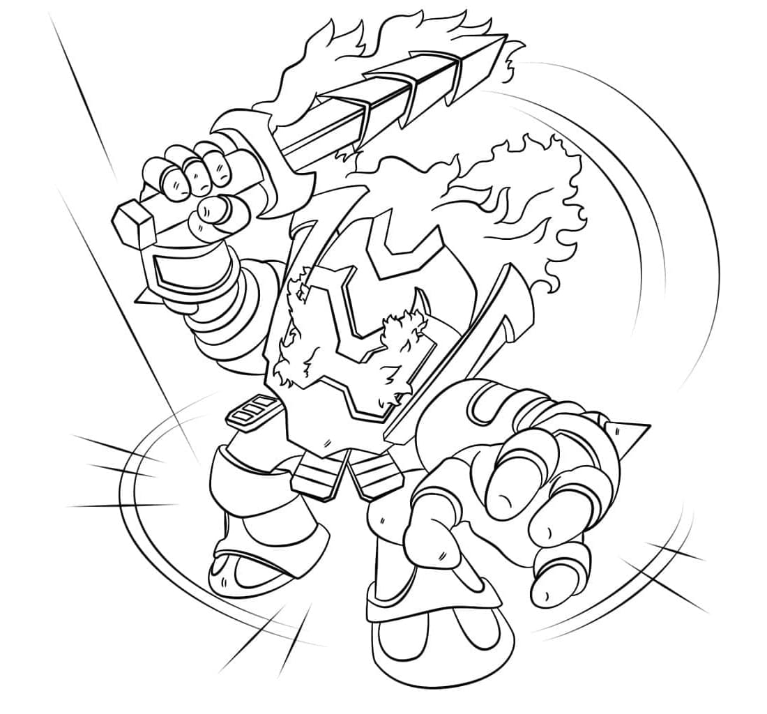 Ignitor Skylanders Free Printable Coloring Page