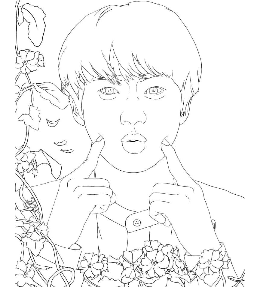 Image BTS For Free Coloring Page