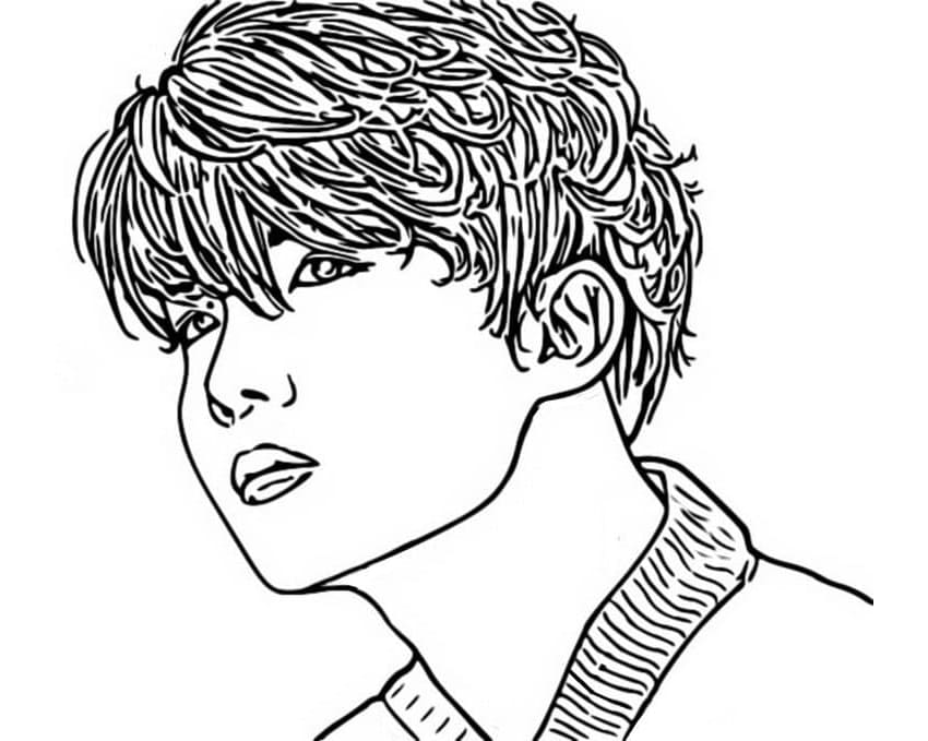 J-Hope from BTS Free Coloring Page