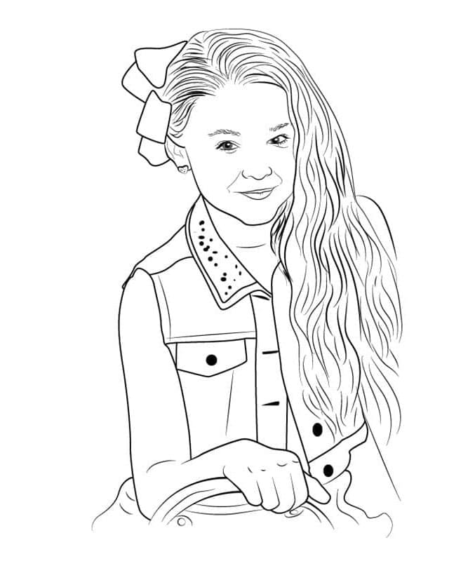 Jojo Siwa Glitter and Glamour Coloring Page