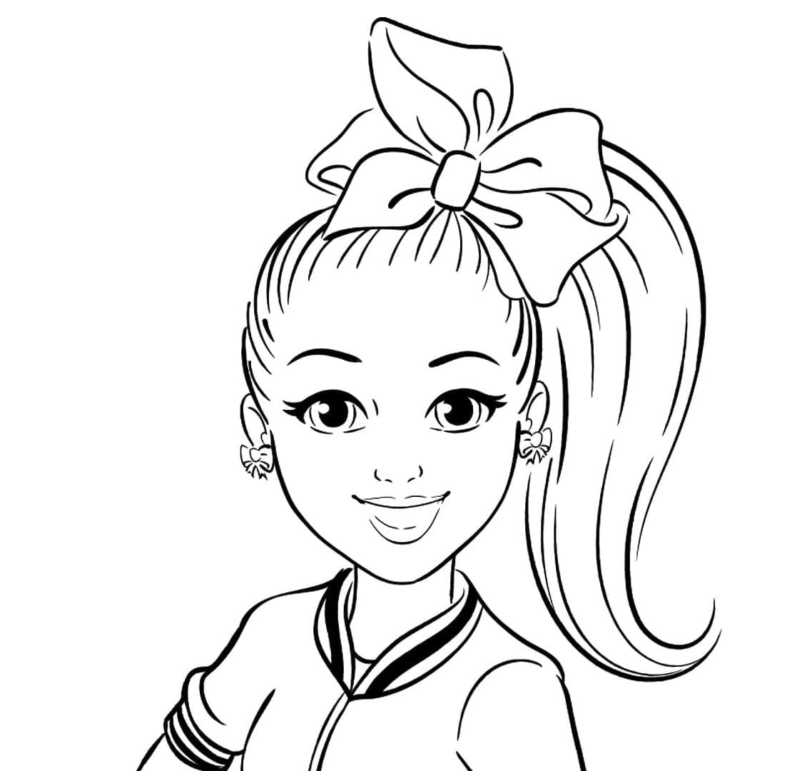 Jojo Siwa Radiant Joy and Sparkles Coloring Page