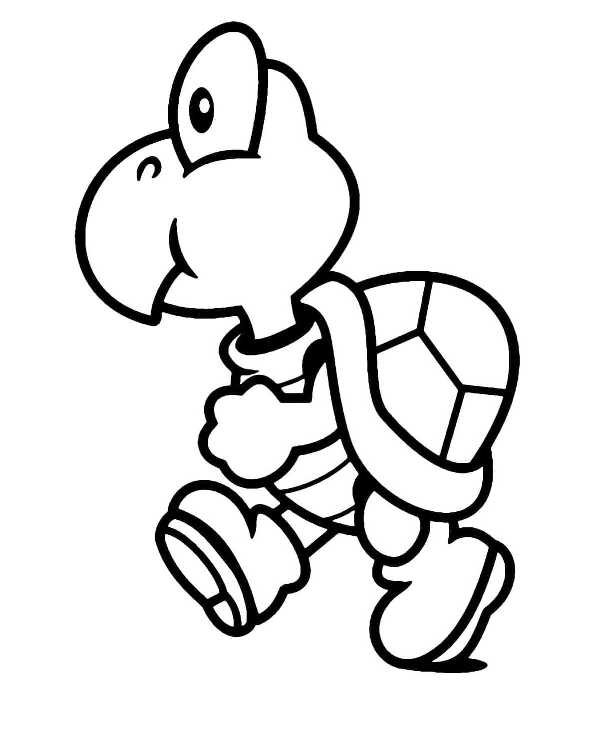 Joyful Koopa Coloring Page