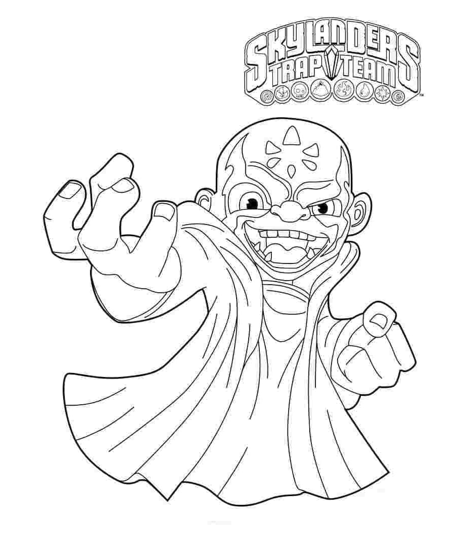 Kaos Skylanders Free Print Coloring Page