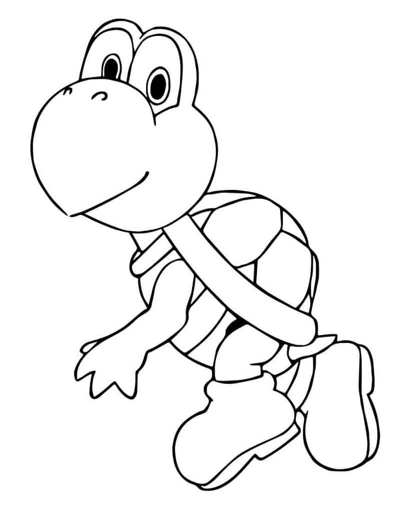 Karting Koopa Coloring Page