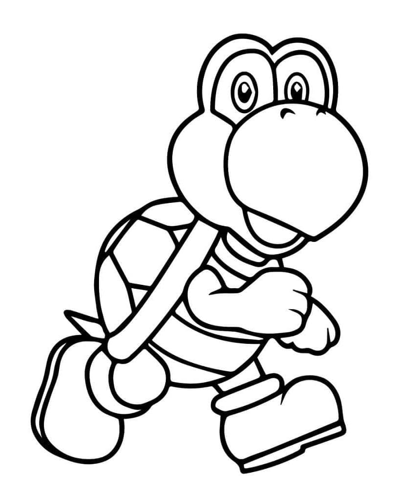 Koopa Mario's Ally Coloring Page