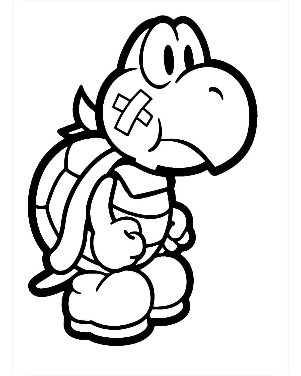 Koopa Portrait Coloring Page