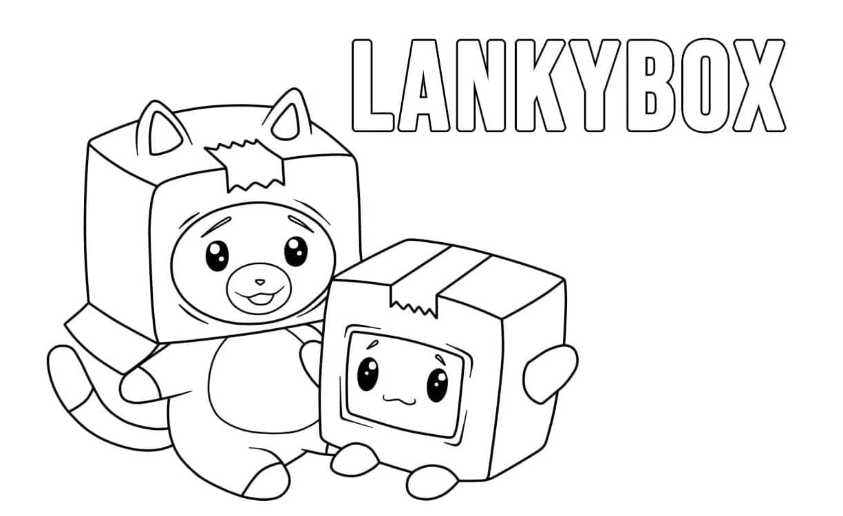 LankyBox Adventures Await Coloring Page