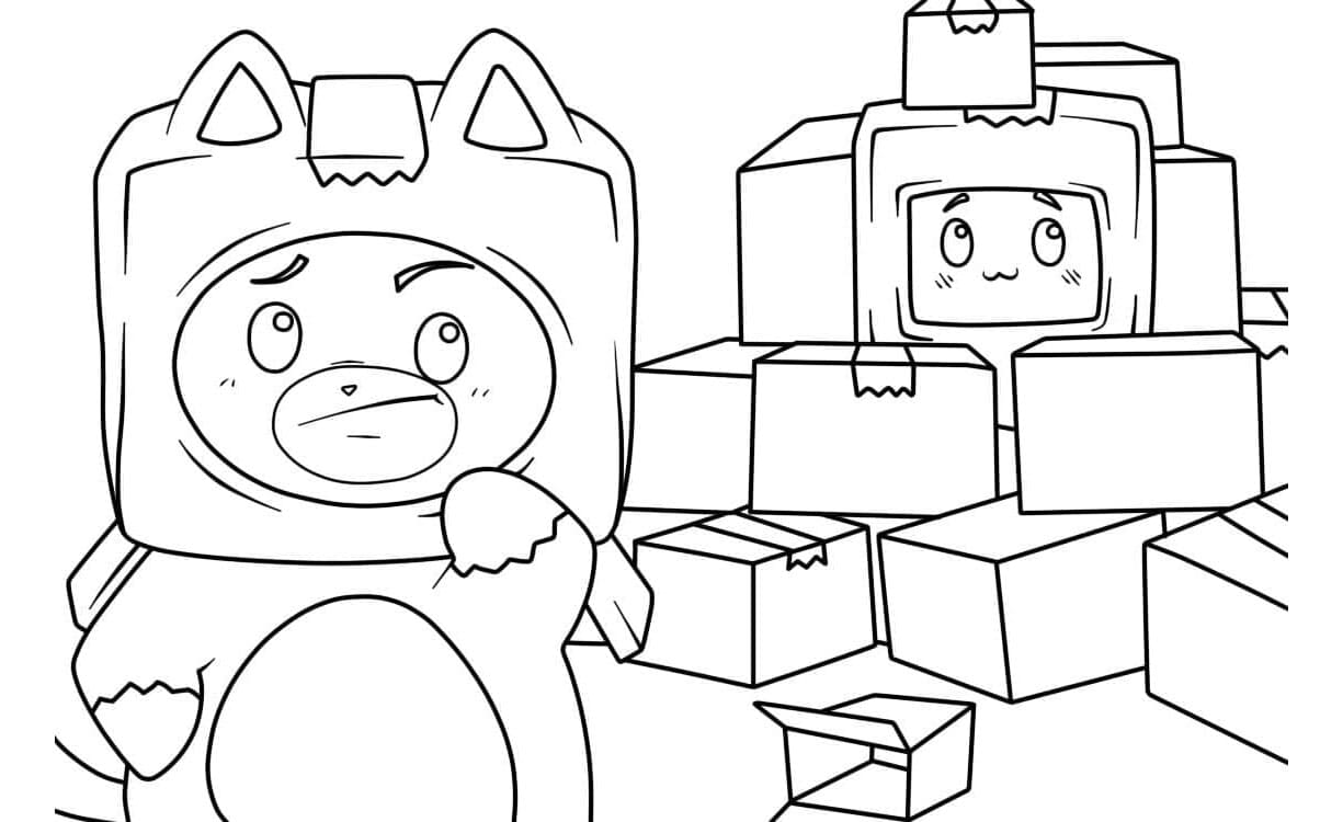 LankyBox Adventures Coloring Page