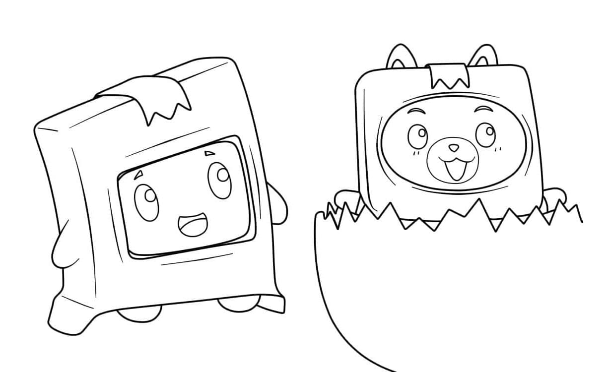 LankyBox Dynamic Duo of Fun Coloring Page