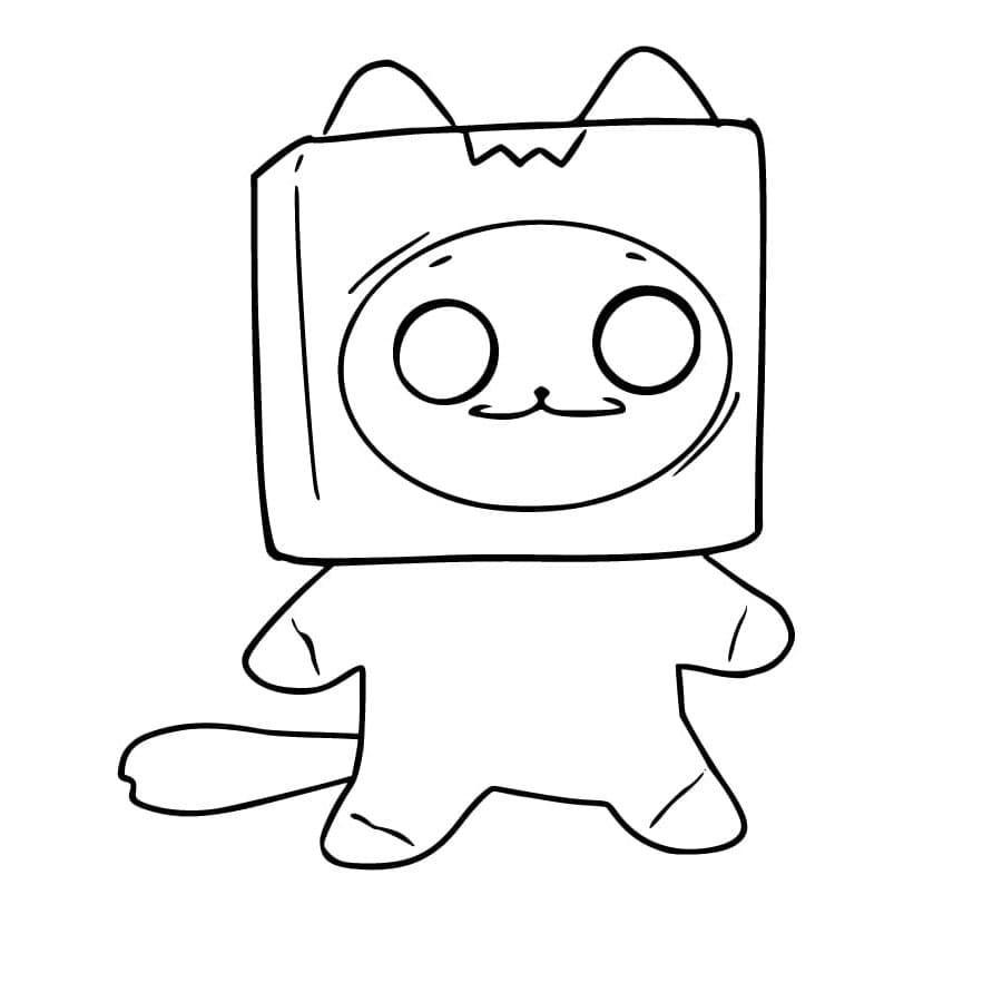 LankyBox Foxy Pixelated Playfulness Coloring Page