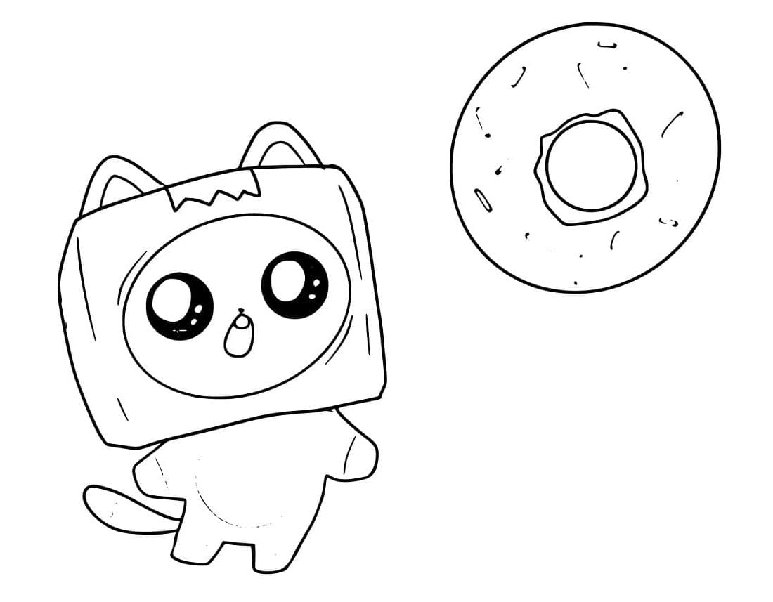 LankyBox Foxy and Donut Whimsical Adventures Coloring Page