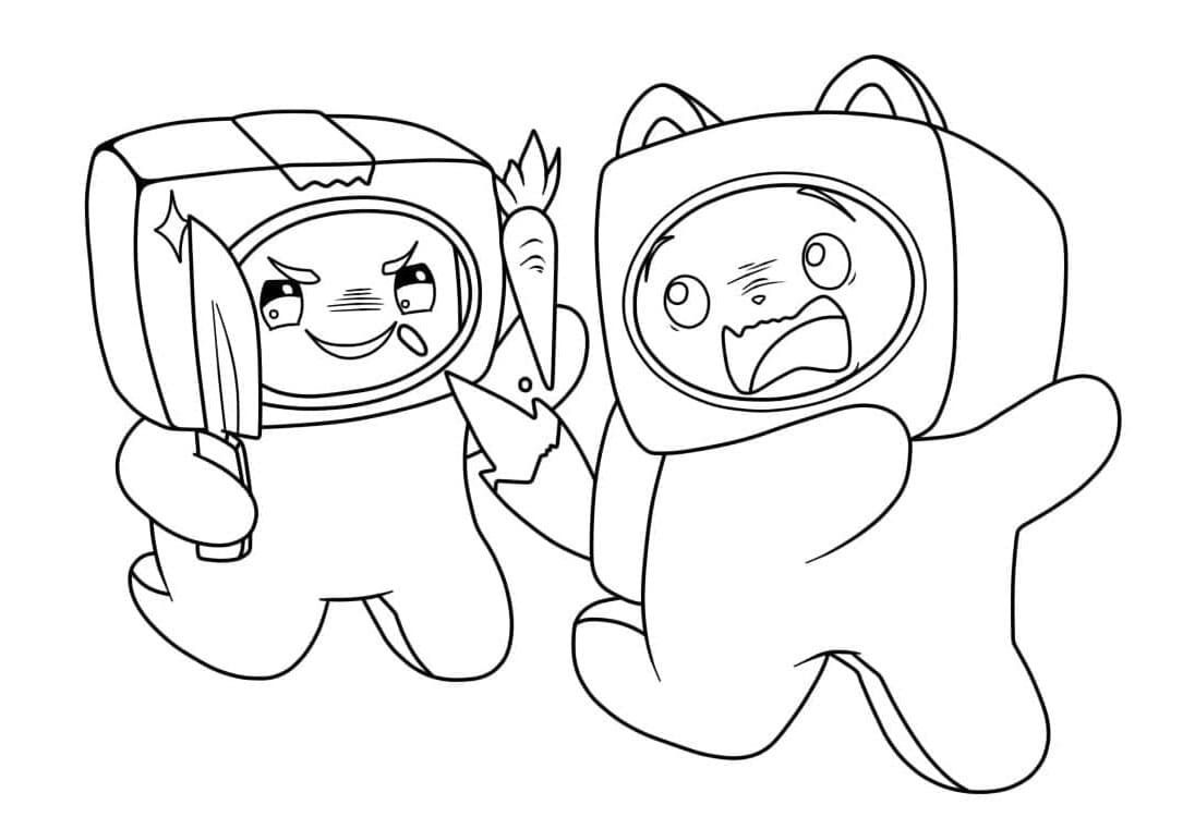 LankyBox Paper Pals Coloring Page