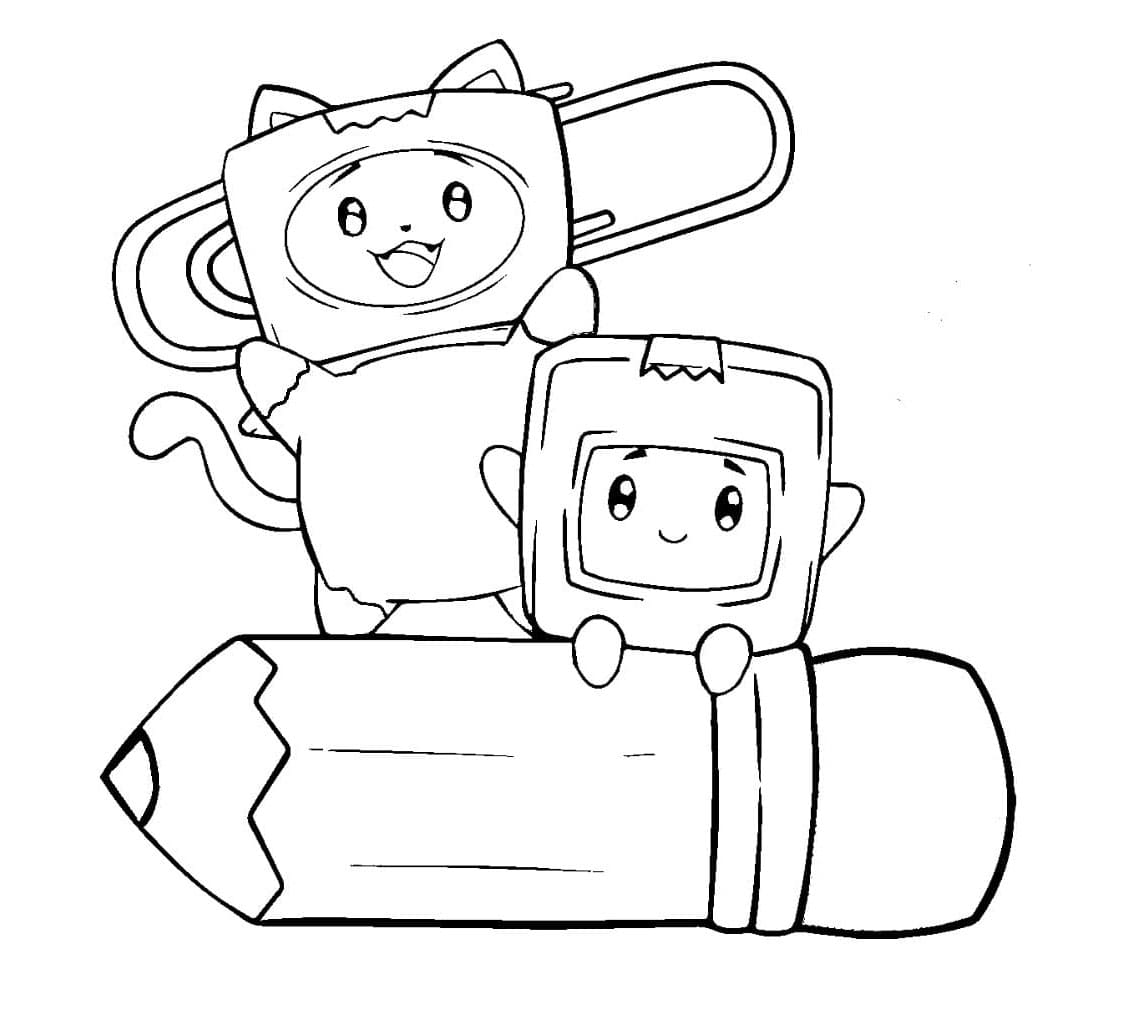 LankyBox Paper Pals and Playtime Coloring Page