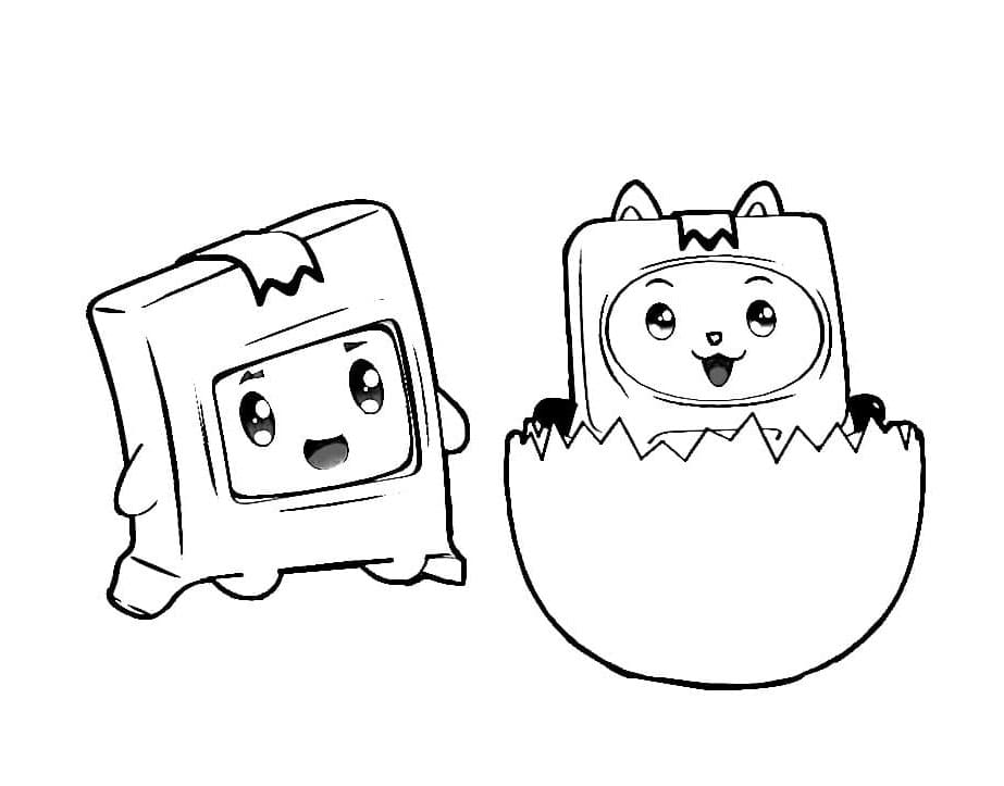 LankyBox Playful Partners in Pranks Coloring Page