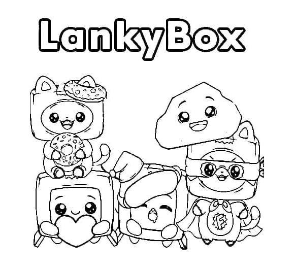 LankyBox Coloring Pages