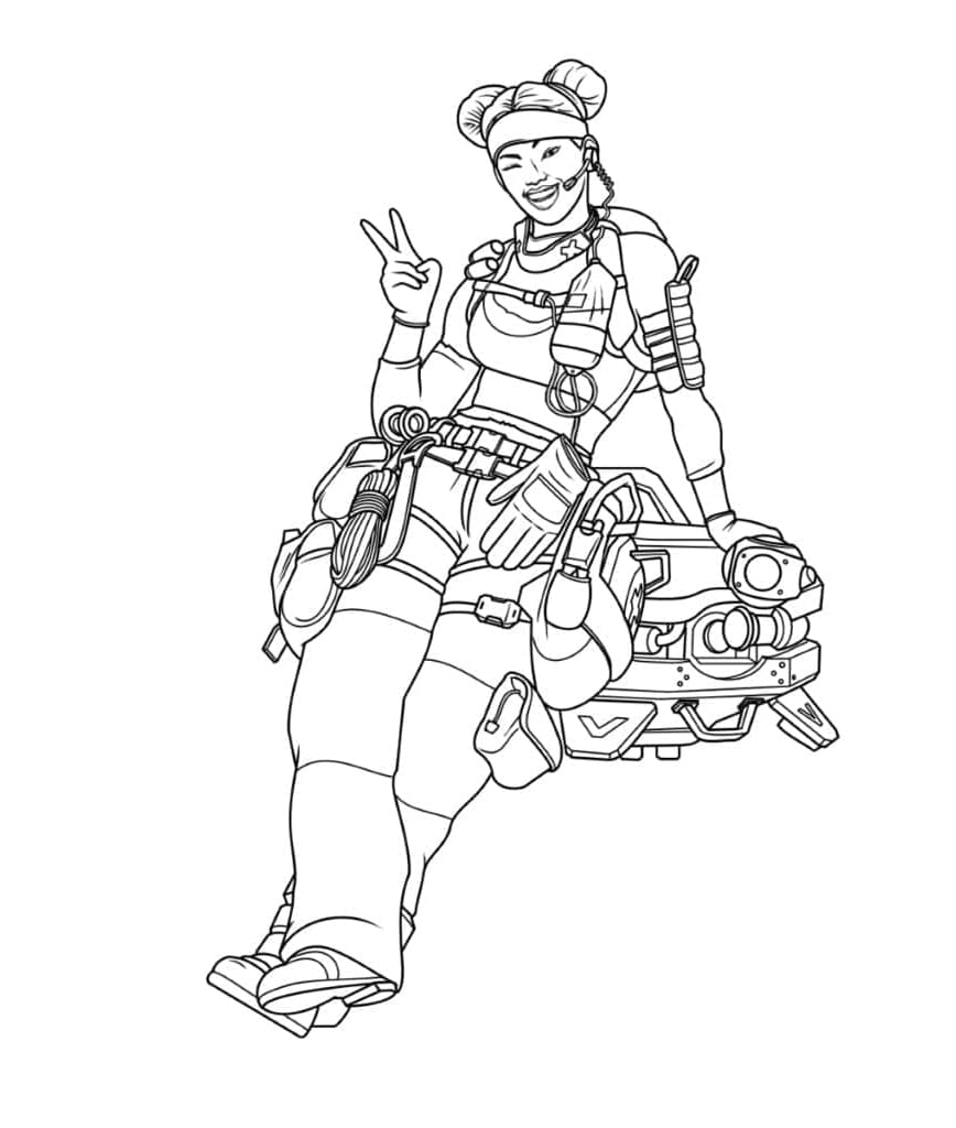 Lifeline From Apex Legends Coloring Page