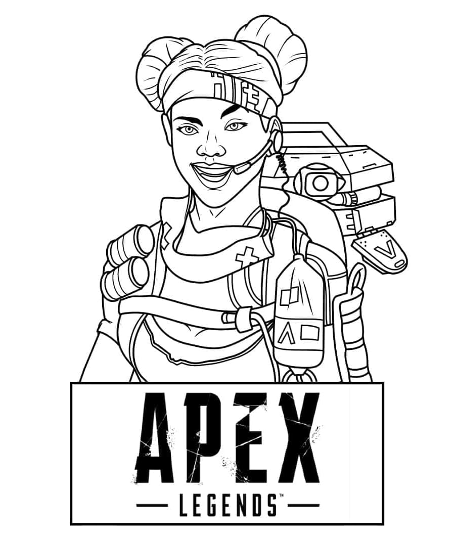 Lifeline from Apex Legends Free Coloring Page