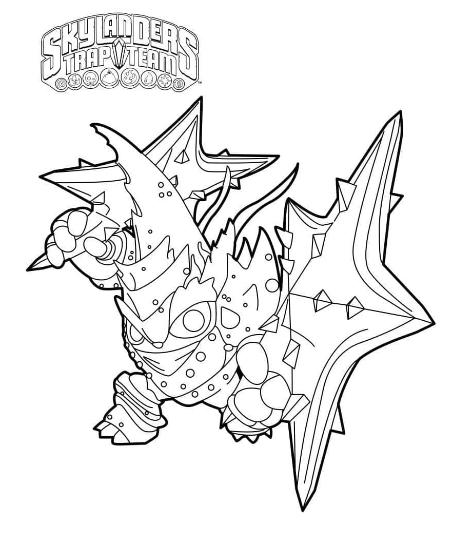 Lob-Star Skylanders Free Printable Coloring Page