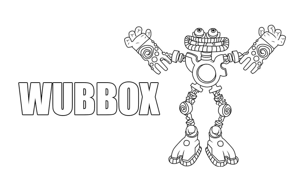 Logo Wubbox from My Singing Monsters Coloring Page