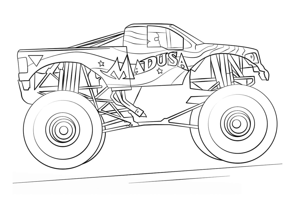 Madusa Monster Free For Kids Coloring Page