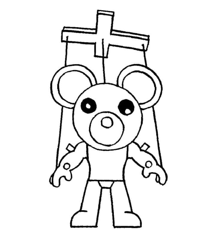 Mari Costume in Piggy Roblox Coloring Page