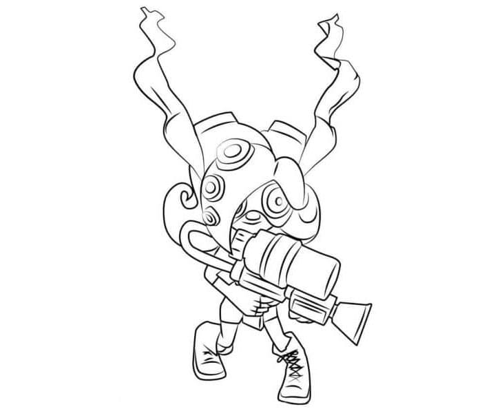 Marie's Squid Speed Evolution Coloring Page