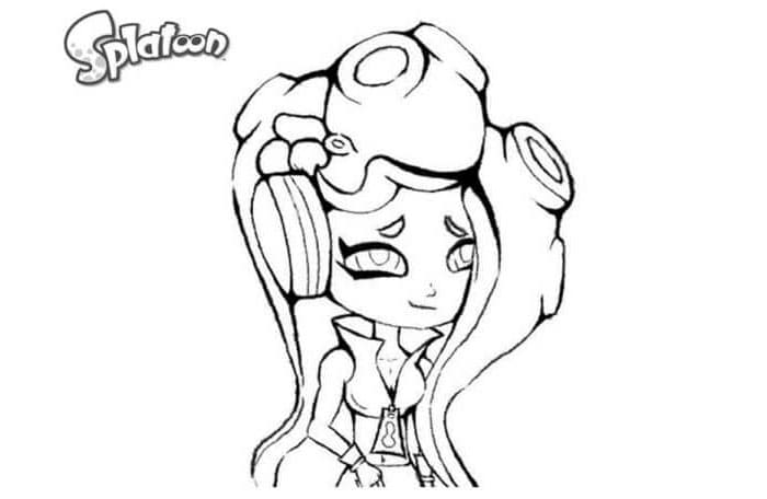 Marie's Squid-Topped Style Coloring Page