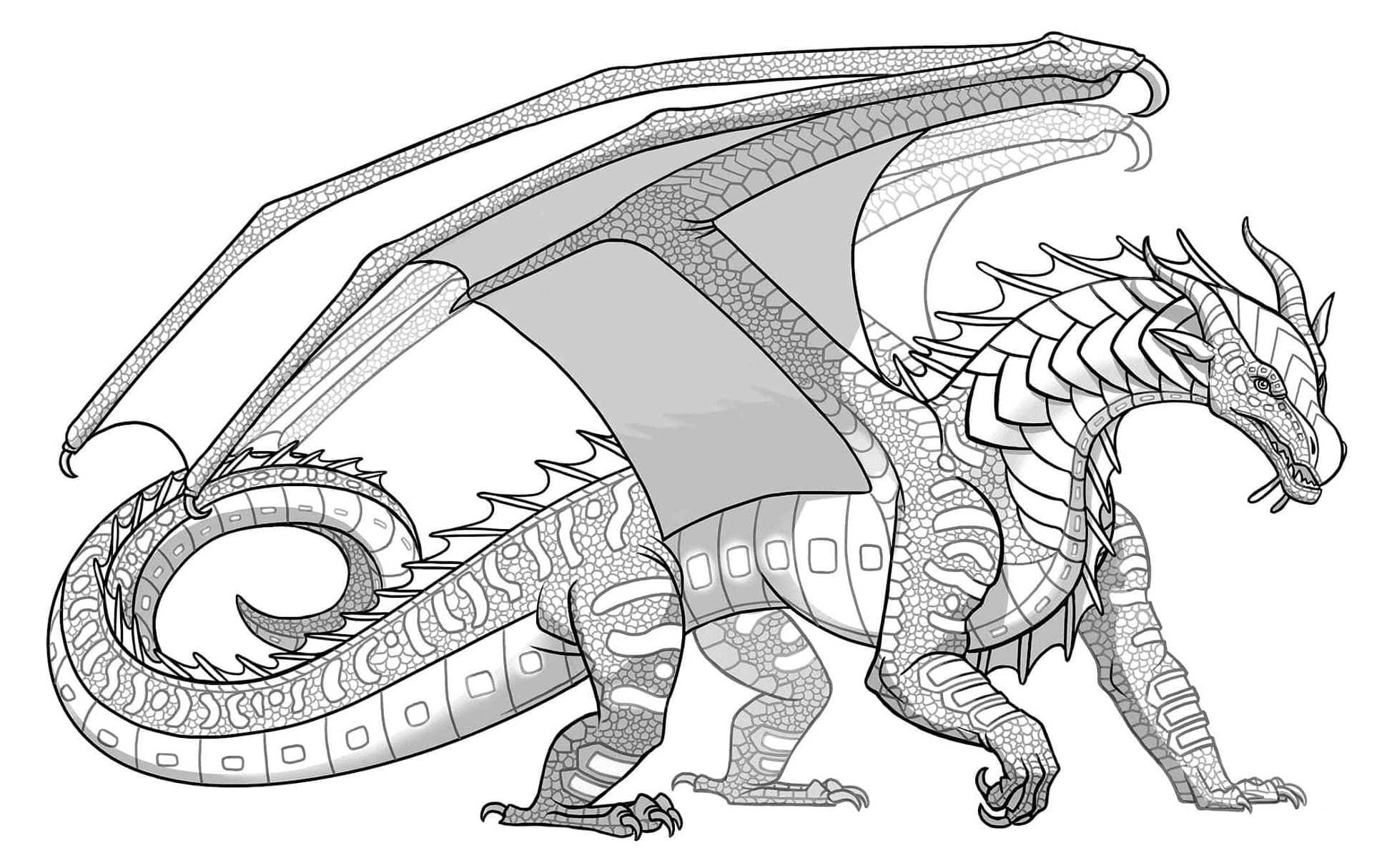 Marine Dragon Seawing Fury Coloring Page