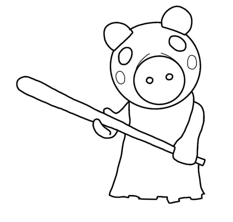 Memory Costume in Piggy Roblox Coloring Page