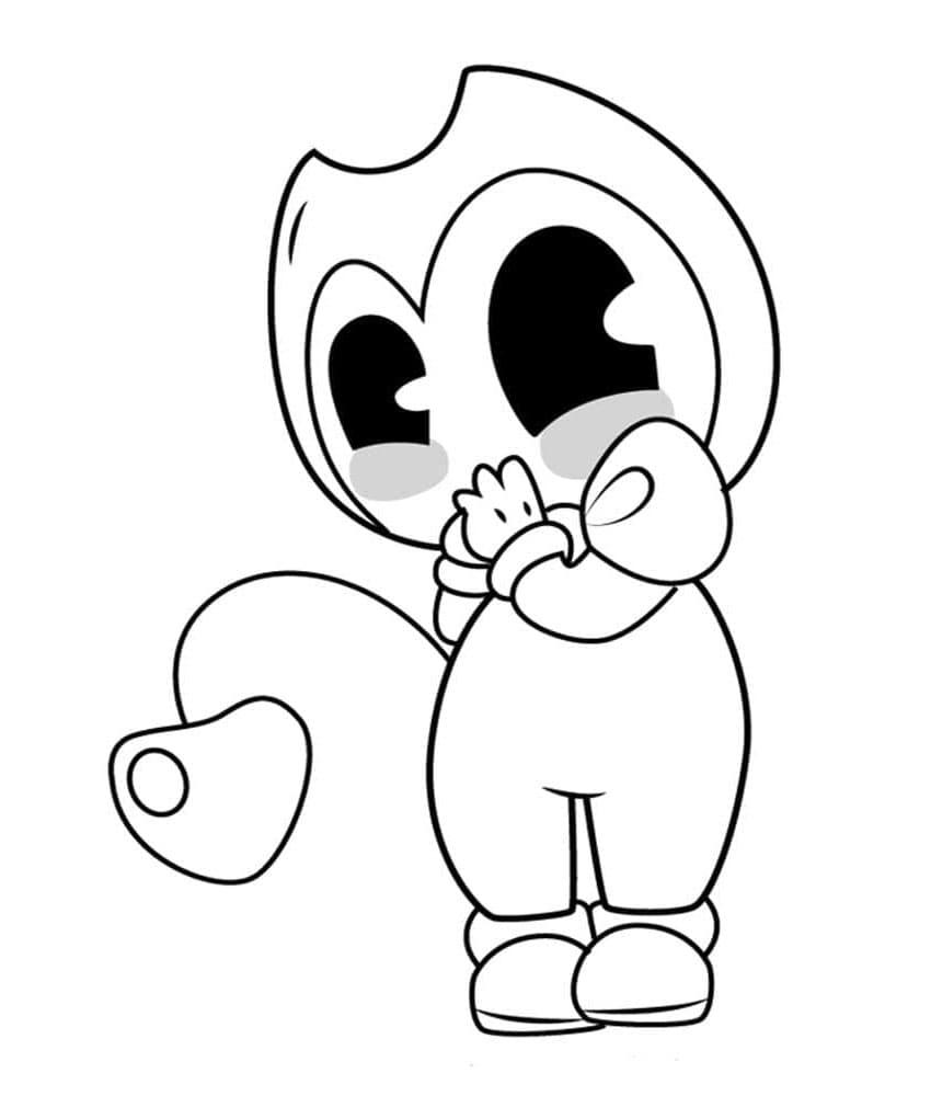 Mini Bendy Coloring Page